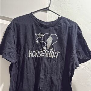 Gildan Black Tee with White Graphic